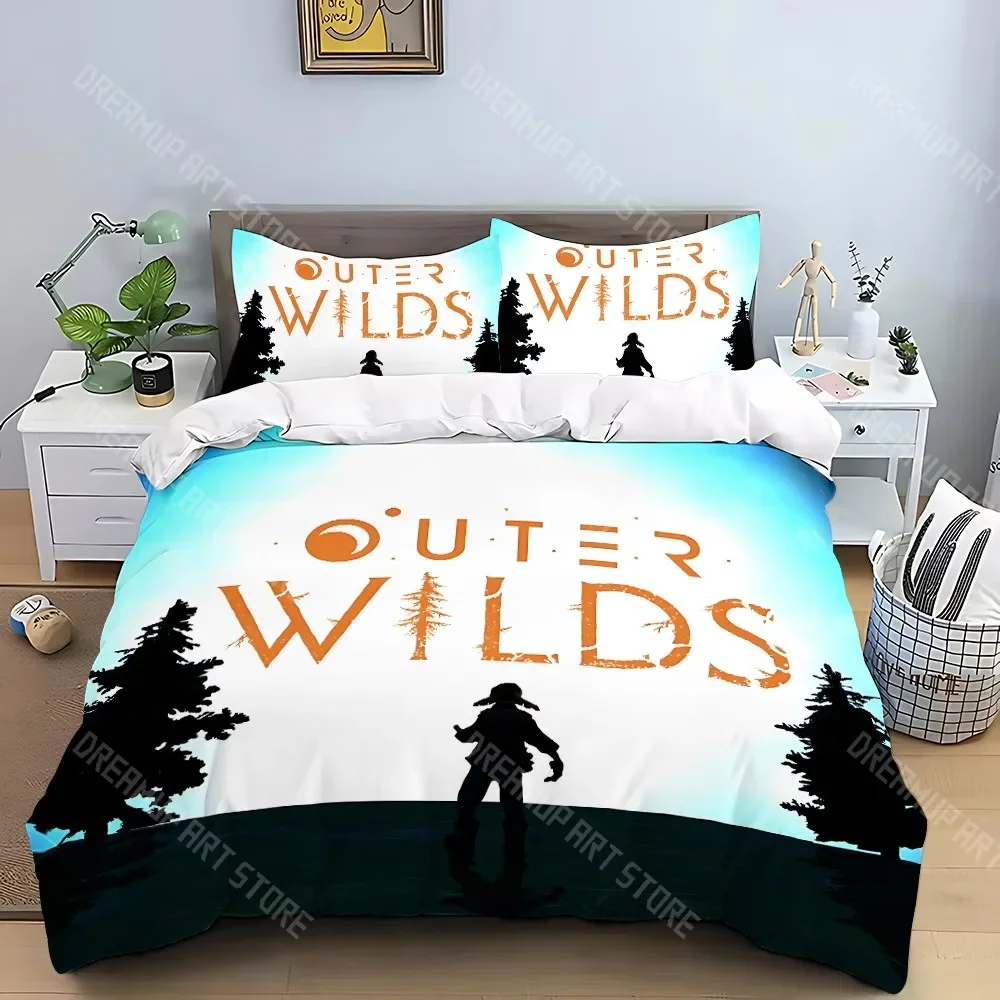 

Приключенческая игра Outer Wilds пододеяльник наволочка комплект постельного белья для взрослых мальчиков и девочек украшение для спальни детский подарок одинарный двойной размер