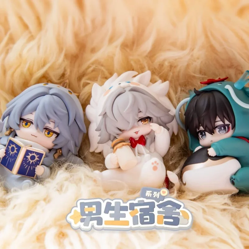 Mihoyo Honkai Star Rail Chibi Blind Box Male Dormitory Series Anime Figurine Desktop Ornament Trendy Toy Collectible Gift