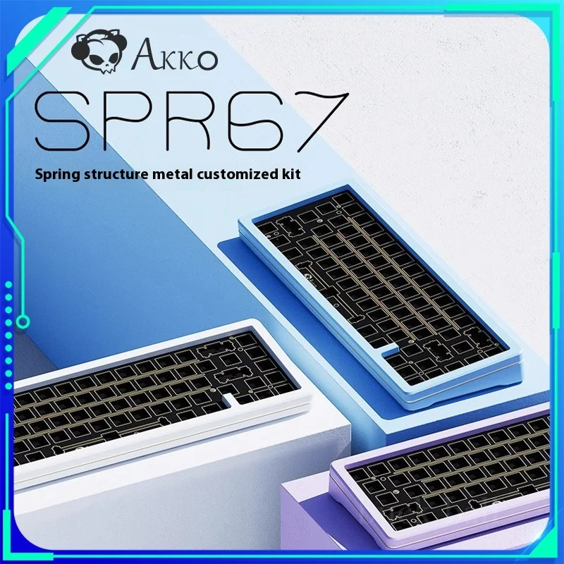 

Akko SPR67 Mechanical Keyboard Hot Swap Aluminium Alloy Wired Gaming Keyboard Spring Mount Structure Pc Gamer Accessories Office