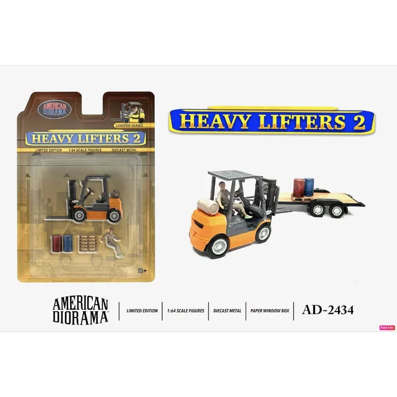 Diecast AD 1:64 Scale Figure Set - Heavy Lifters 2 AD-2434  Alloy Car Model