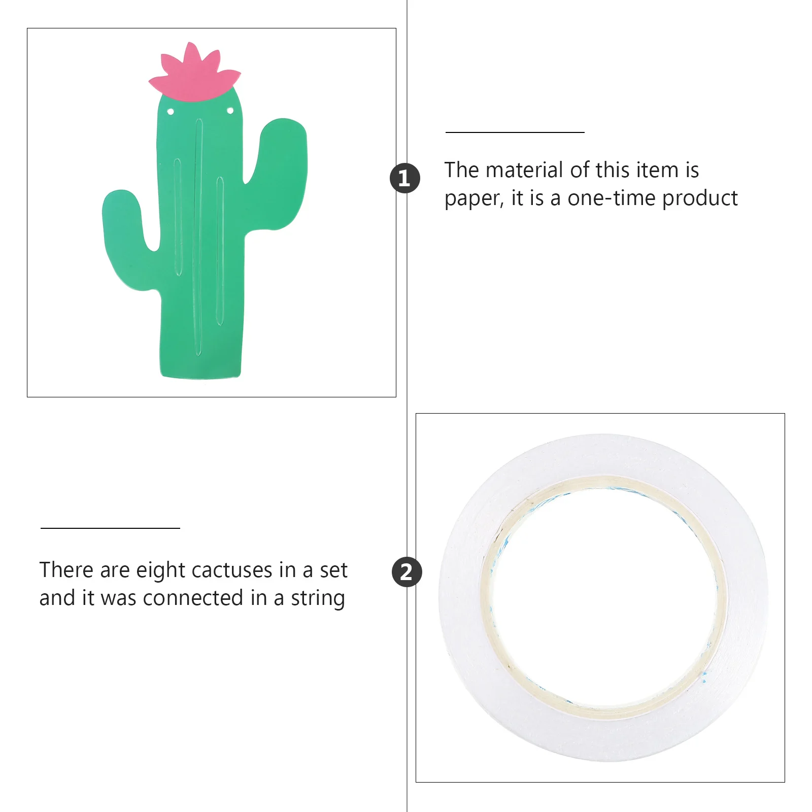 

Cactus Garland Decorations Wedding Party Photo Props Summer Banner Pennant One Time Use Indoor Outdoor Bridal Shower Hooks Easy