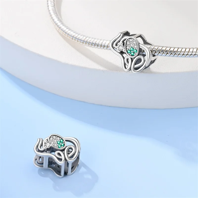 925 Sterling Silver Colorful Luminous Butterfly Dream Catcher Beads Fit Original 3mm Bracelet DIY Jewelry