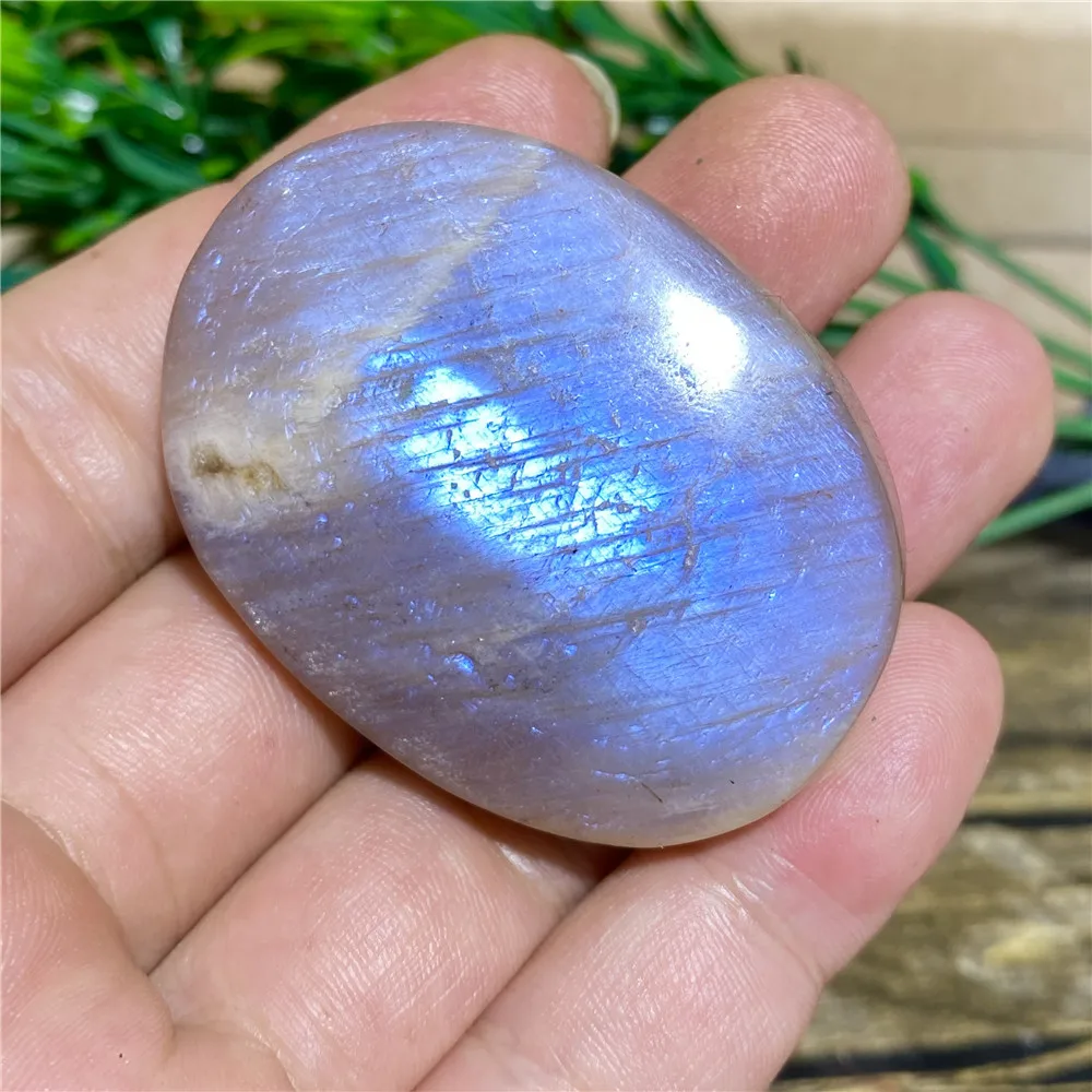 Moonstone Palm Natural Stone And Crystal Gemstones Minerals Wicca Spiritual Reiki  Ornaments Home Decoration Room