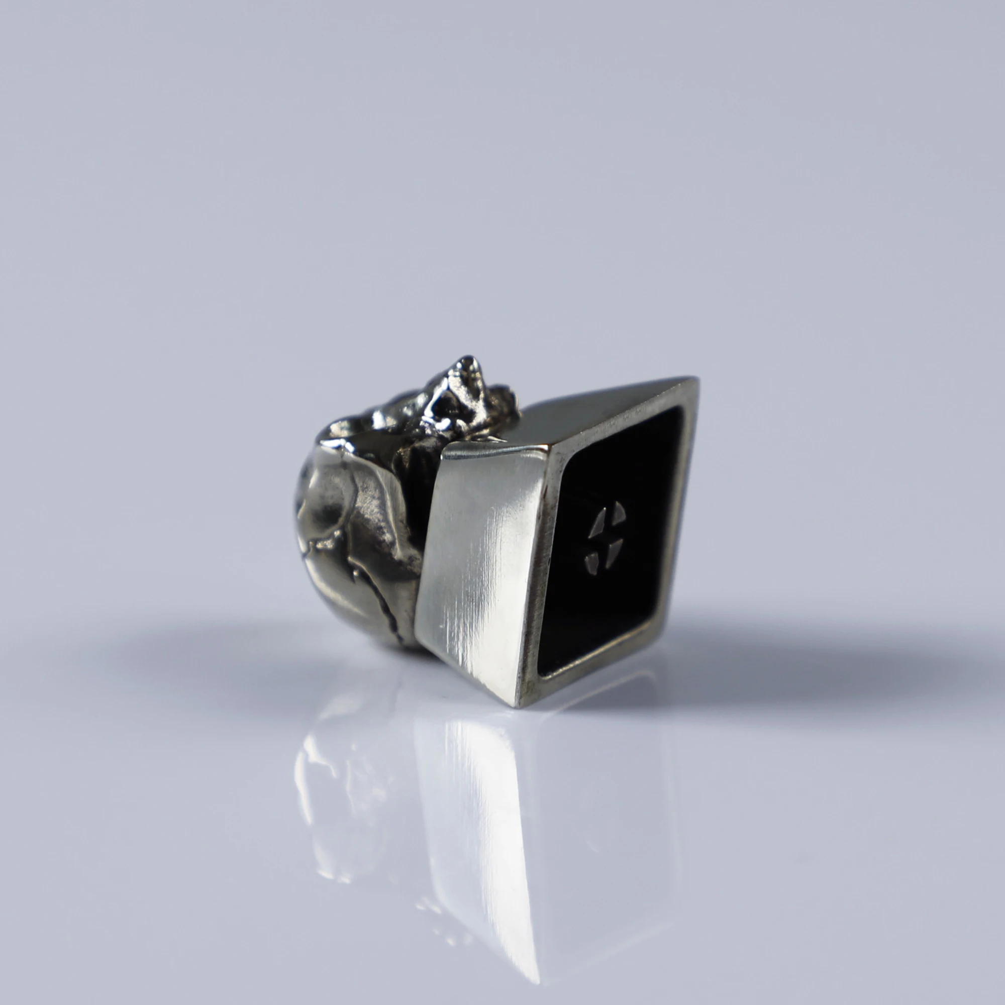 ESC Key 1pcs stereoscopic Pure Copper keycaps Skull Handmade Artisans Metal Key Caps for Mechanical Keyboard