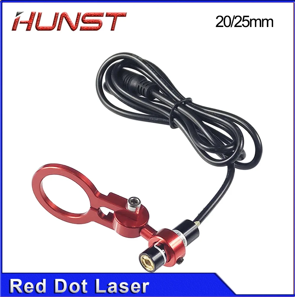 HUNST Dia: 20/25mm Red Dot Holder Set DC 5V Moduł diodowy Pozycjonowanie urządzeń dla majsterkowiczów Grawerowanie laserowe Co2 Głowica tnąca