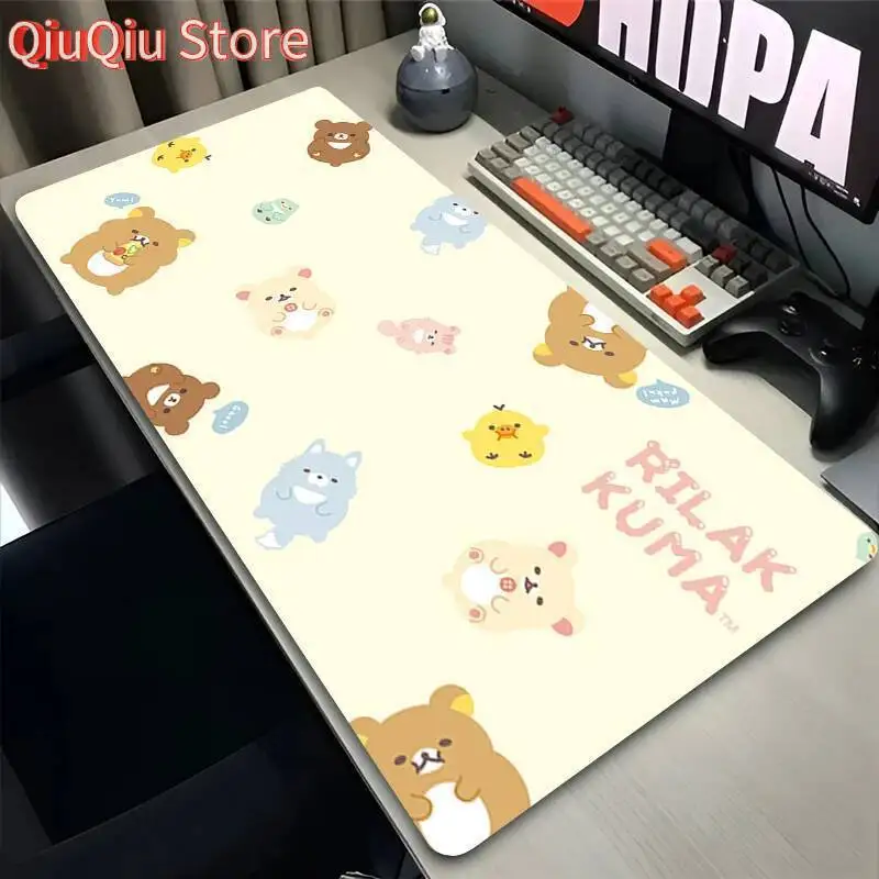 Mouse Pad Office PC Gaming Accessories Cute HD Keyboard Pad Anime Print Mousepad Laptop Desk K-korilakkuma R-rilakkuma Mouse Mat