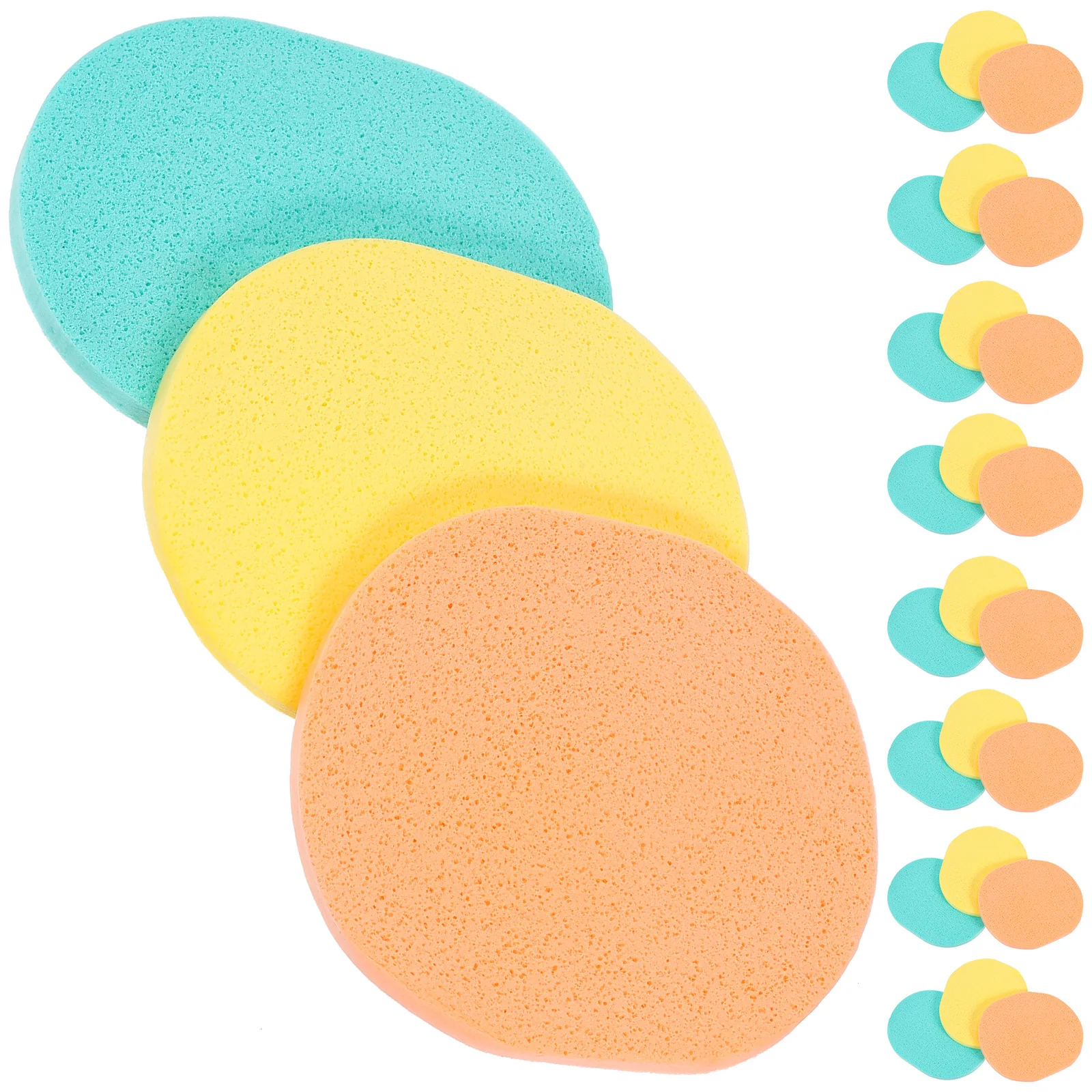 ฟองน้ำทำความสะอาดผิวหน้า 50 ชิ้น แผ่นทำความสะอาดผิวหน้า ขจัดความมัน ผิวกระจ่างใส อุปกรณ์แต่งหน้า ฟองน้ำทำความสะอาดผิวหน้า