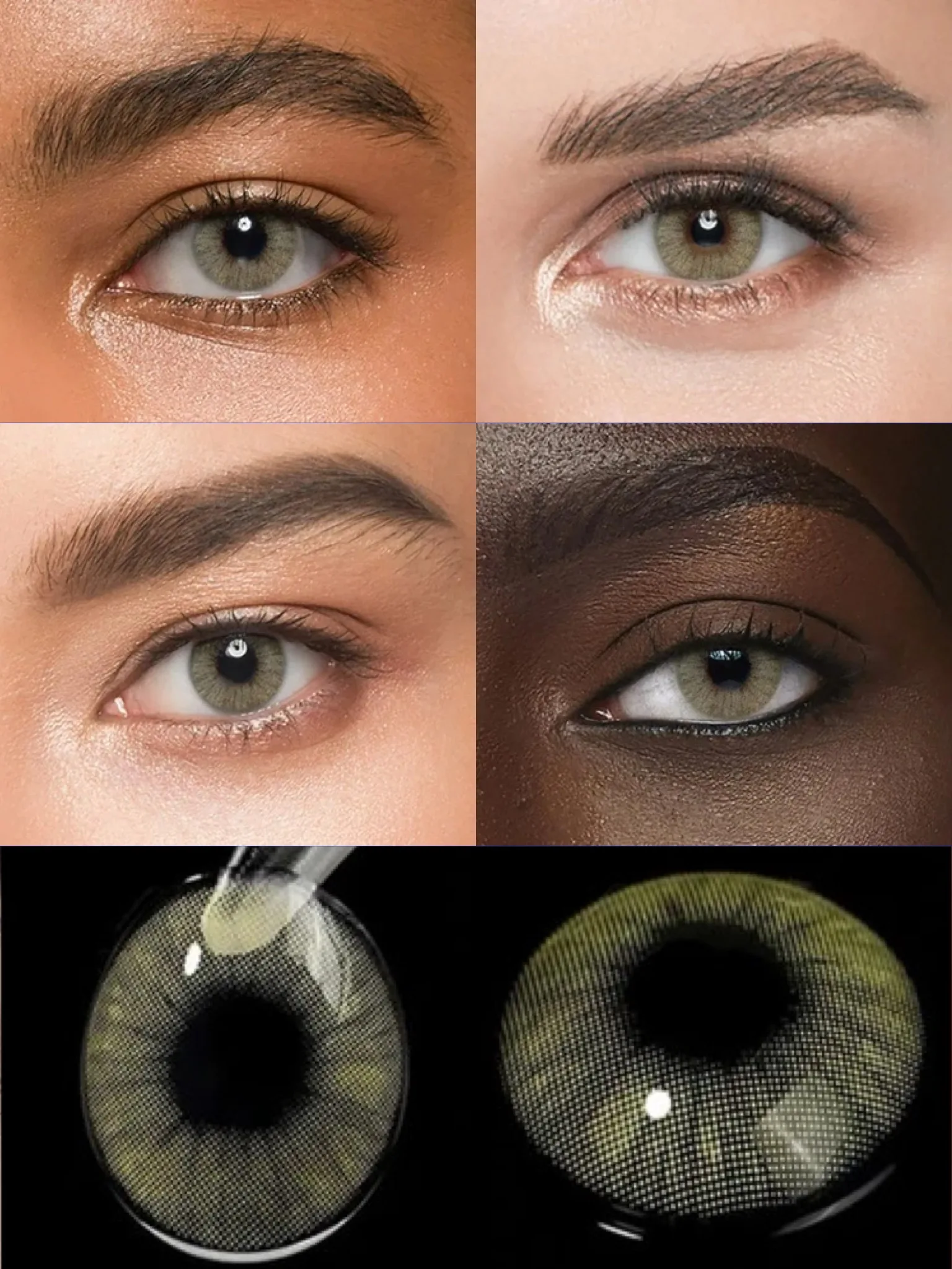 VISUASHOW Hidrocorcolor Farbige Kontaktlinsen mit Sehstärke, halbjährlich, 14,2 mm, natürliche Augenschönheitslinsen für das tägliche Make-up
