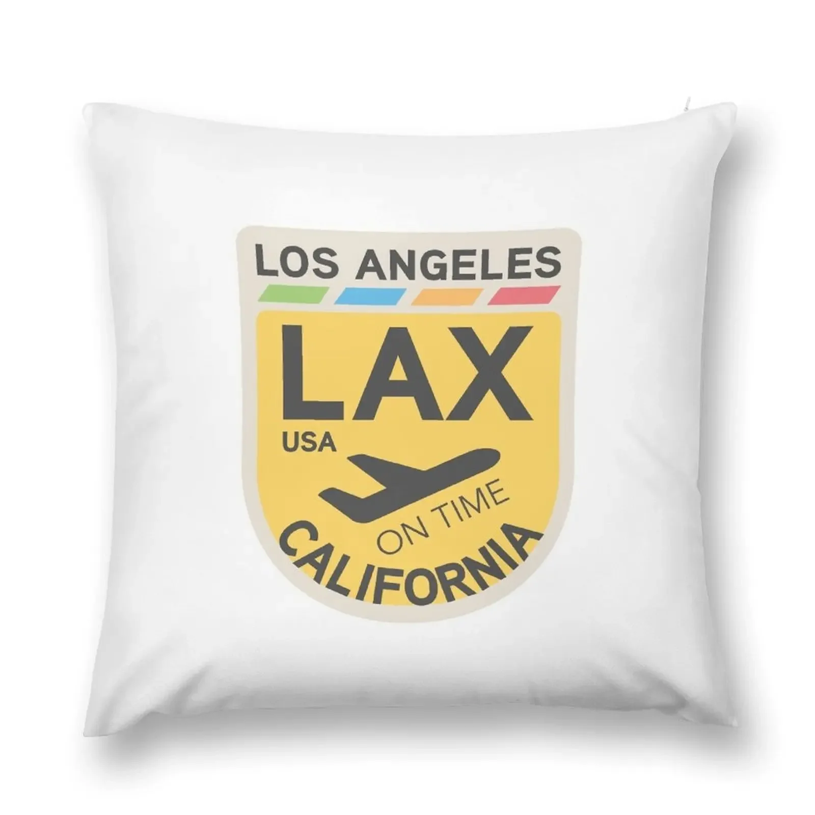 Los Angeles airport code v-colors 6 Throw Pillow Cushion Covers For Living Room Embroidered Cushion Cover pillow