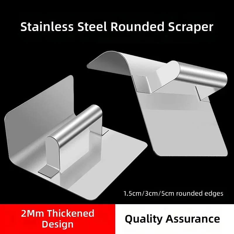 for New Stainless Steel Circular Arc Scraping Fillet Tool Yin Yang Corner Cement Plaster Scraper Oil Worker Putty Scraping
