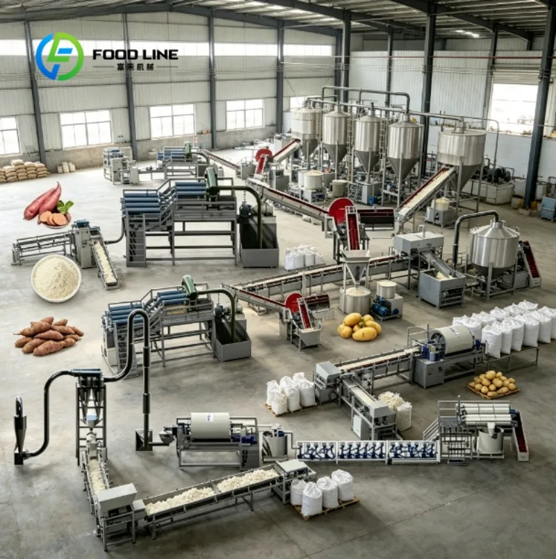 Industrial Starch Production Equipment Stainless Steel Processing Line for Food and Starch Industry