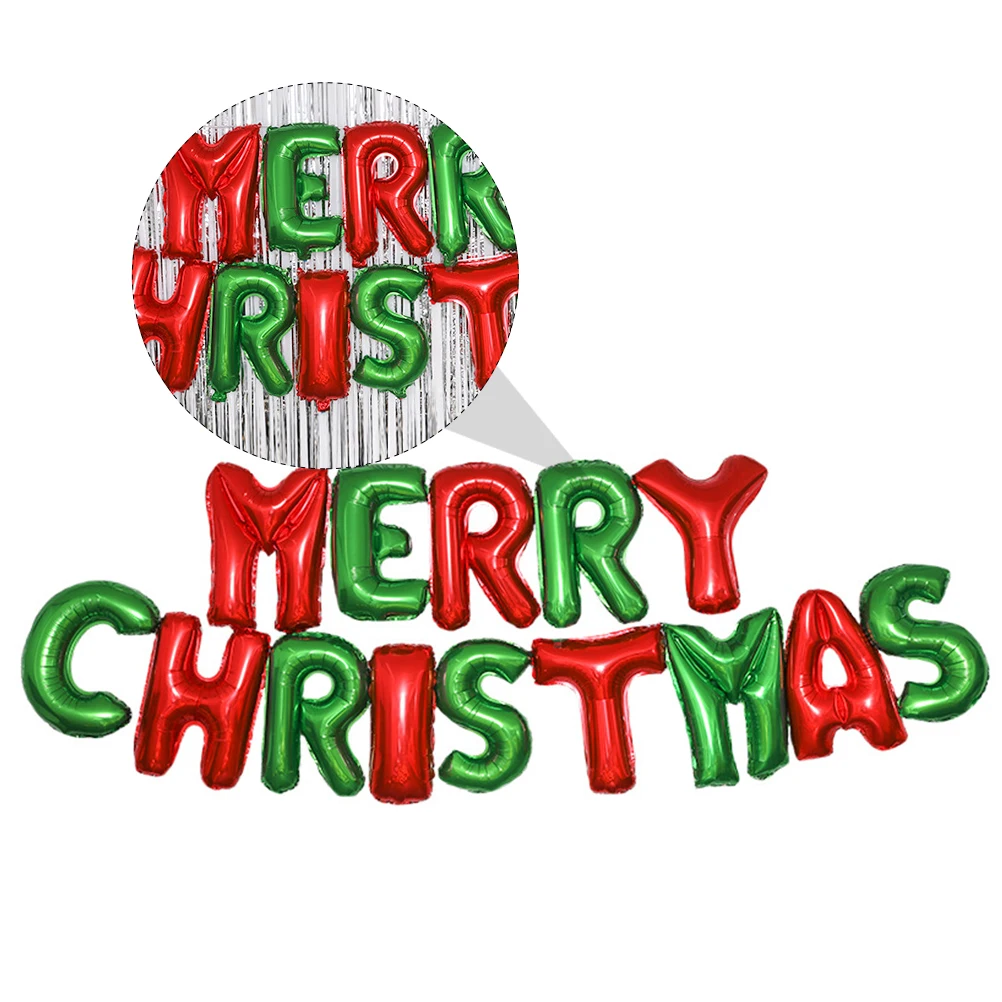 

46pcs Christmas Balloon Christmas Balloon Set Aluminum Foil Xmas Party Ceiling Holiday Banquet Accessories