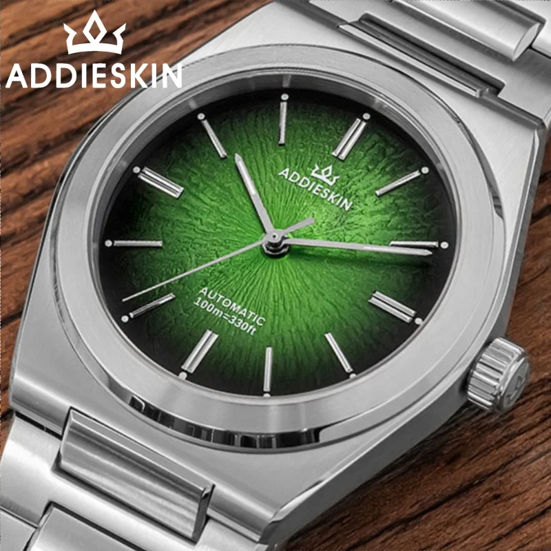 

AddiesKin Synthetic Sapphire Men Watch K001 BGW9 Blue Luminous 10Bar Waterproof Luxury 9015 Movement Automatic Mechanical Watch