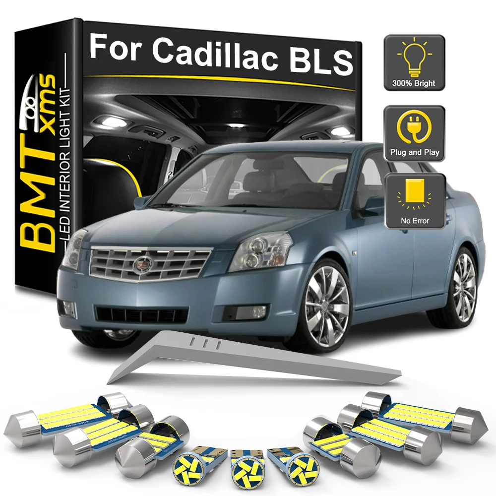 BMTxms 13Pcs Car Indoor Light Bulb Kit For Cadillac BLS 2006 2007 2008 2009 2010 Vehicle Reading Dome Trunk LED Interior Lamp