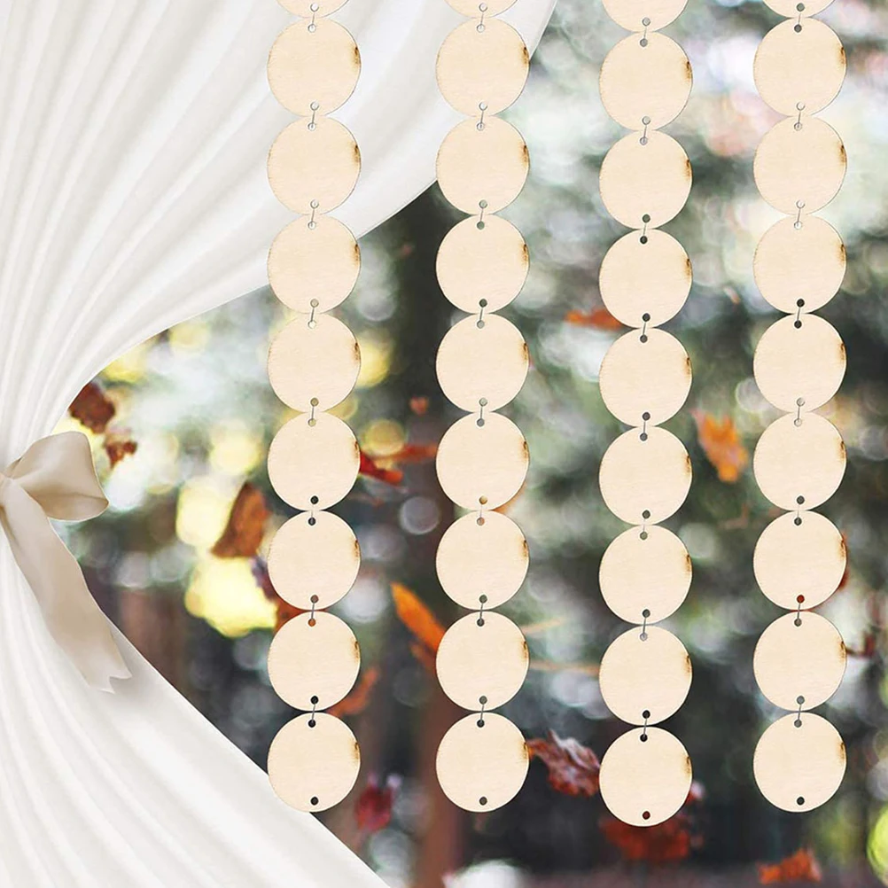 

100pcs Wooden Circular Tags Unfinished Wood Slices For Diy Crafts Blank Round Pieces Lightweight Durable Decor Supplies
