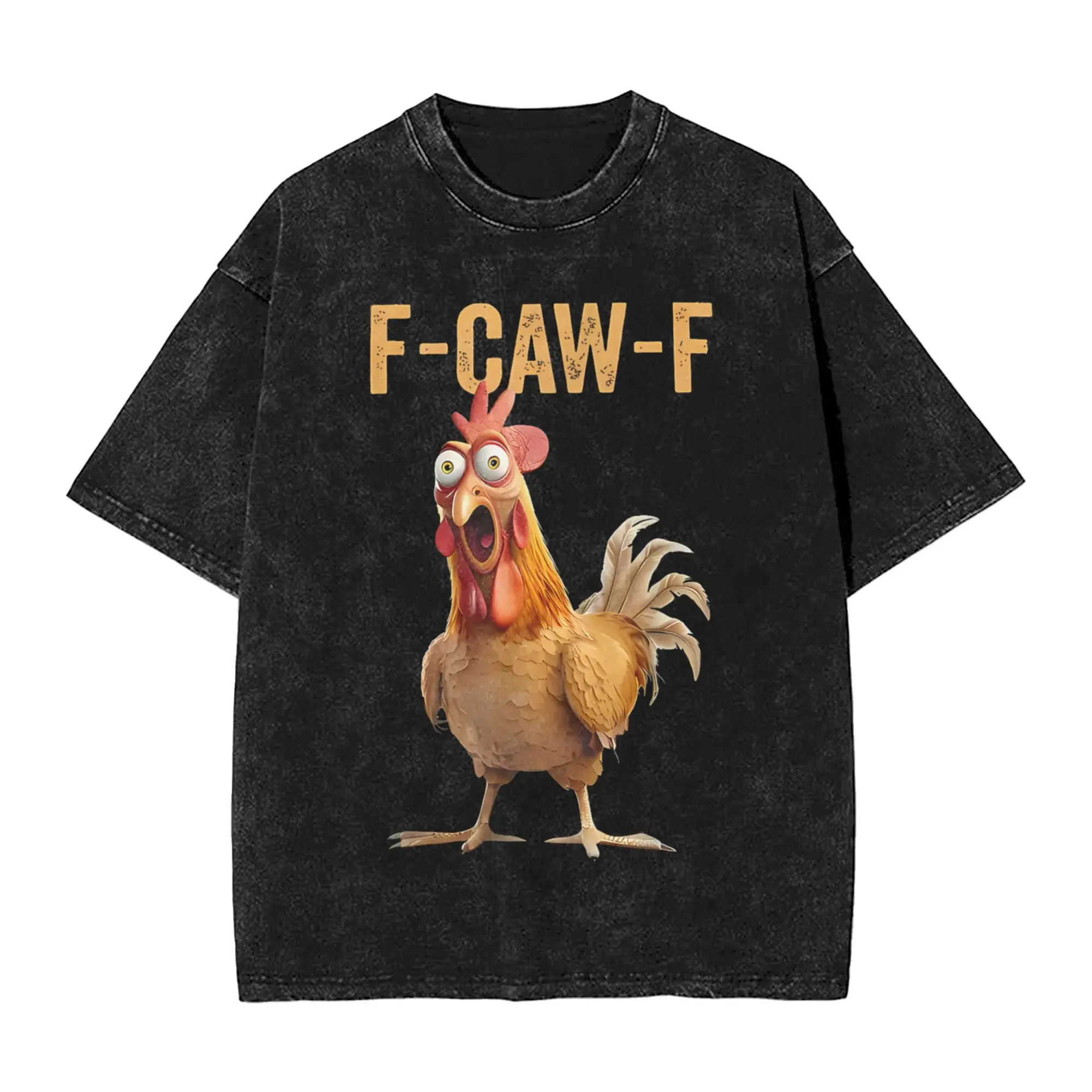 

F-Caw-F Quote Rooster Meme T-Shirt Beach Vintage T-Shirts Cotton Harajuku Tshirt For Male Short-Sleeve Pattern Top Tees