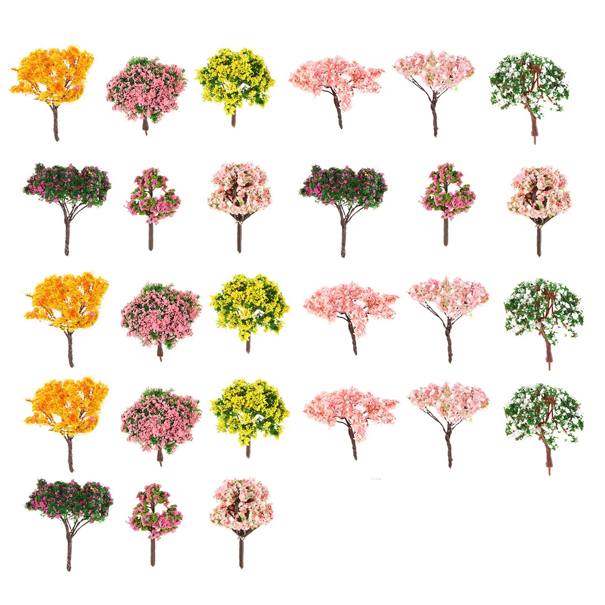 

27Pcs Simulation Trees Micro Landscape Decoration Realistic Artificial Flower Decoration Accessories for Home Restaurant Hotel