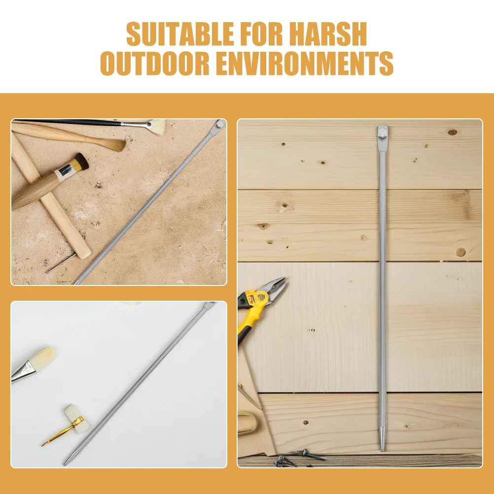 قضيب التأريض المطلي بالزنك 19.65 بوصة مدبب للخدمة الشاقة لمولدات هوائيات معدات الاتصالات سهلة التركيب #6