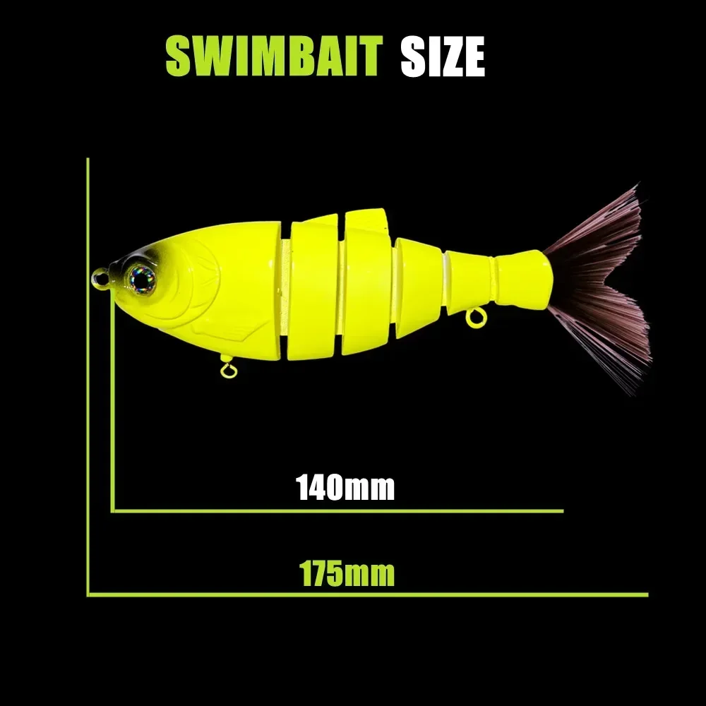 14cm 66g Big Size Glide Bait Lifelike Multi Jointed Swimbait Lure Pike Muskie Walleye Bass Fish Lure Sea Fishing Bait