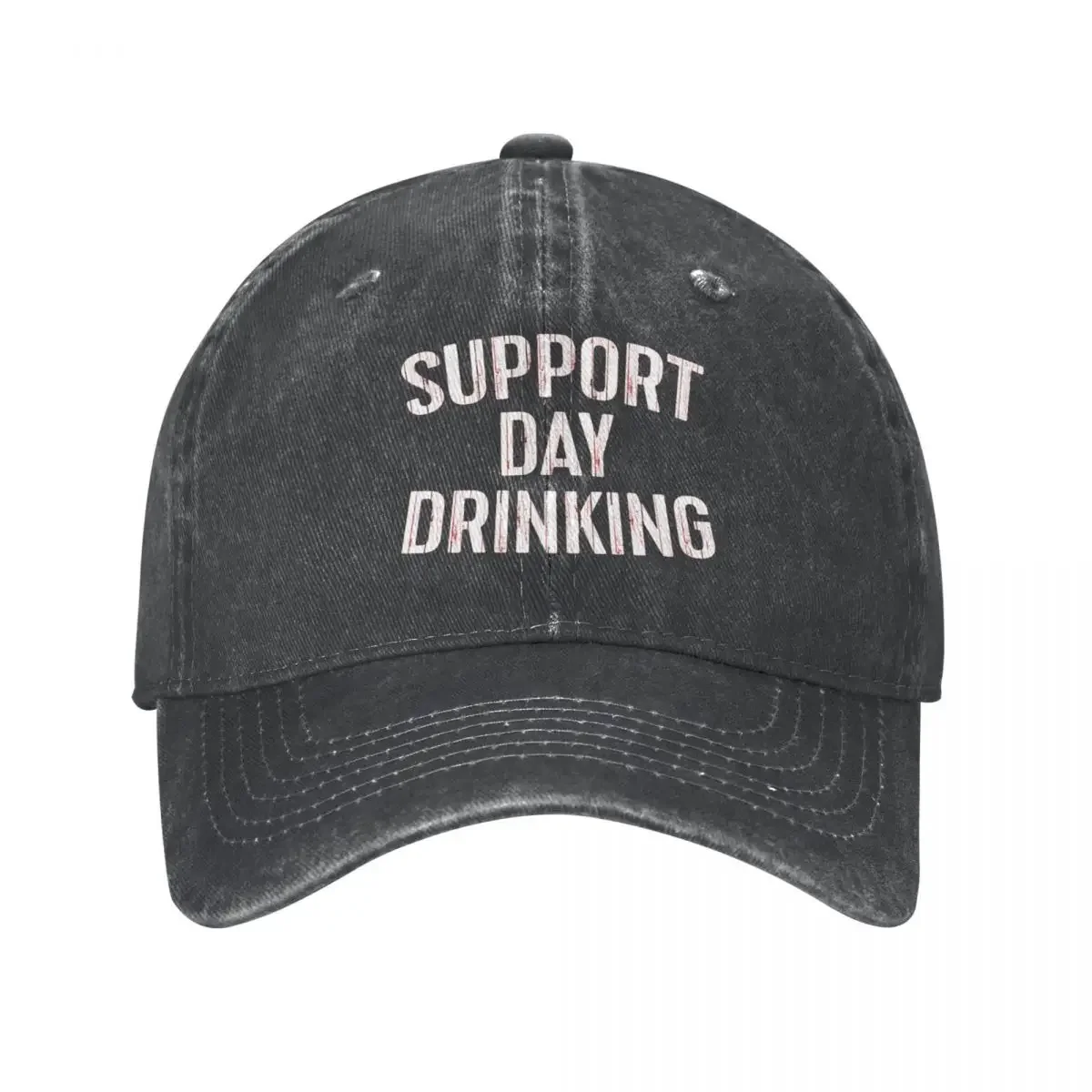 Support Day Drinking Wash Baseball Cap Unisex-Teens Casual Trucker Hat Spring Cute Fishing Adjustable Baseball Caps