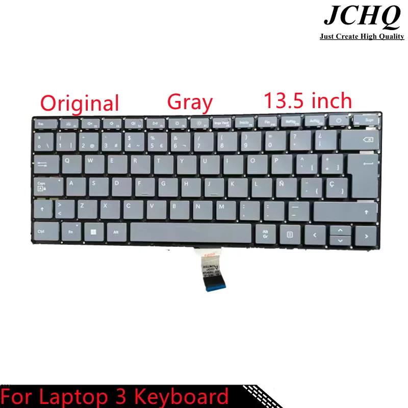 

Сменная оригинальная клавиатура для ноутбука Microsoft Surface 3, 4, 1867 1868 1872 1873, Испания, серый, 13,5 дюймов