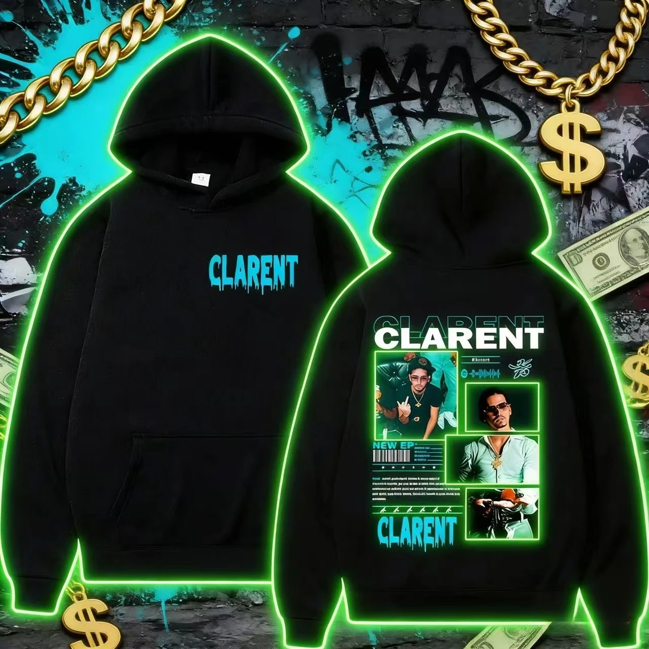 جولة رابور كلارينت 2025 لخريف وشتاء الأكثر مبيعًا سترة قطنية مطبوعة عتيقة كبيرة الحجم ملابس هيب هوب للشارع #1