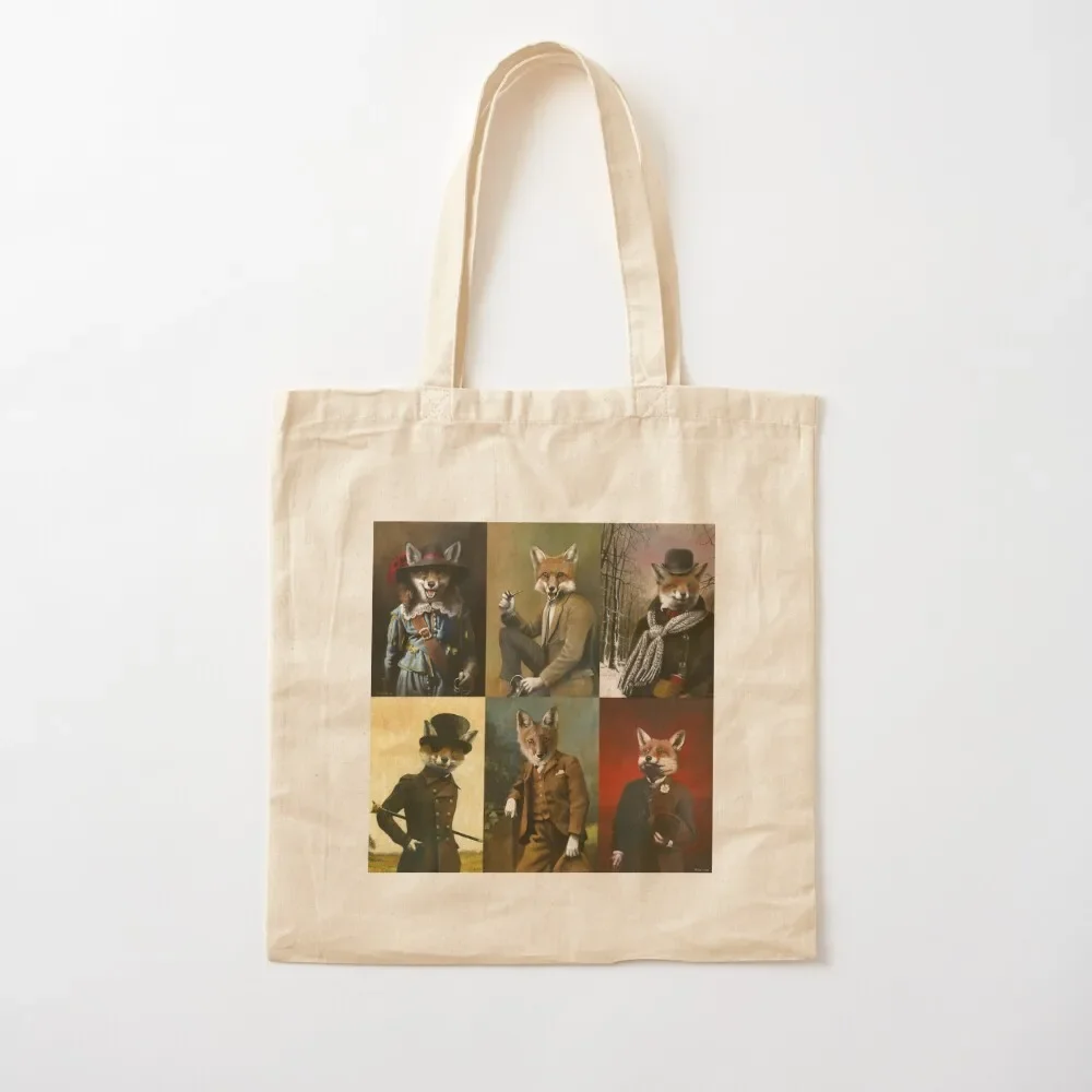 Vintage And Historical Foxes Tote Bag shopper bags for women Canvas bag for women Tote Bag