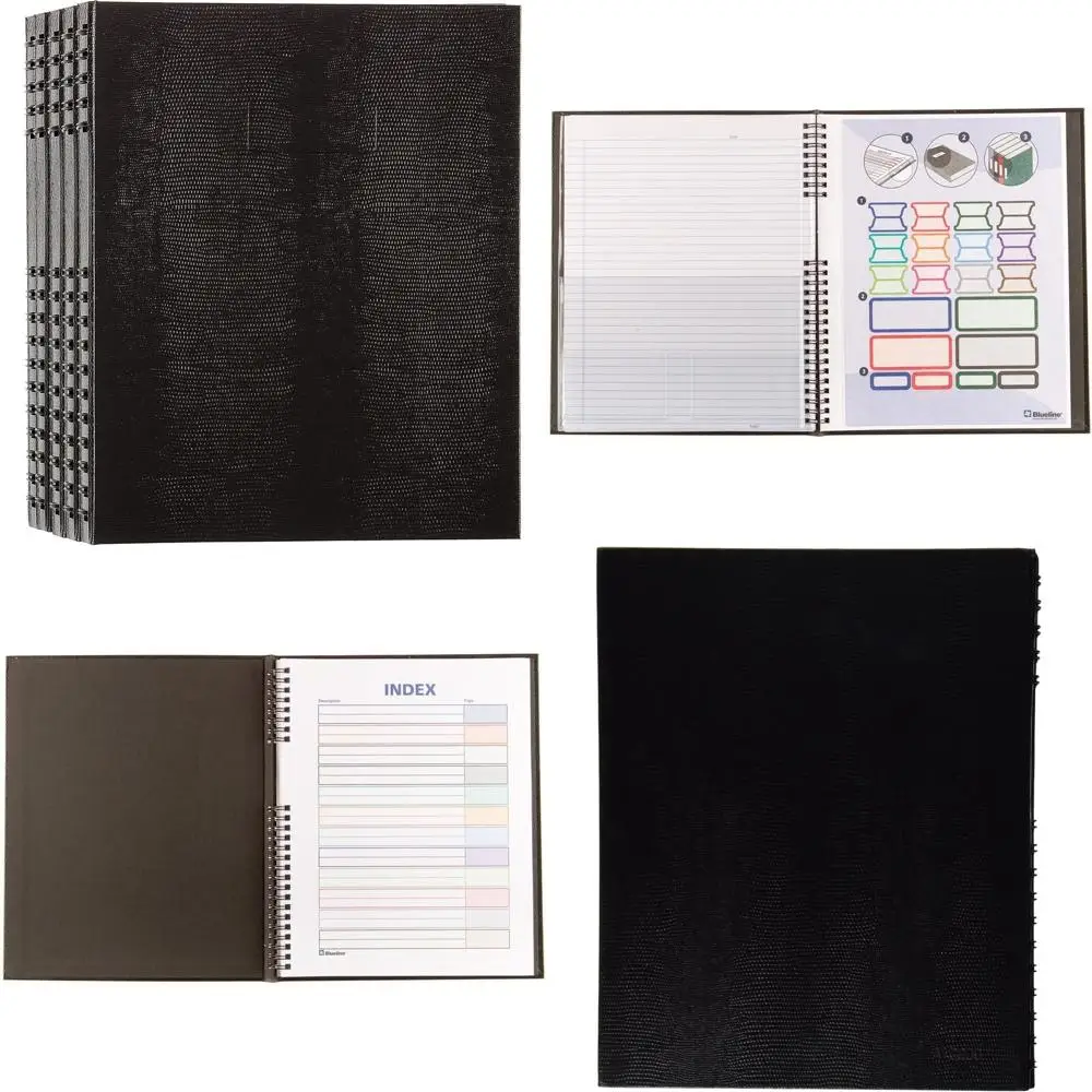 

Деловой черный ежедневник, 11x8,5 дюймов, 200 страниц (упаковка из 5 штук)