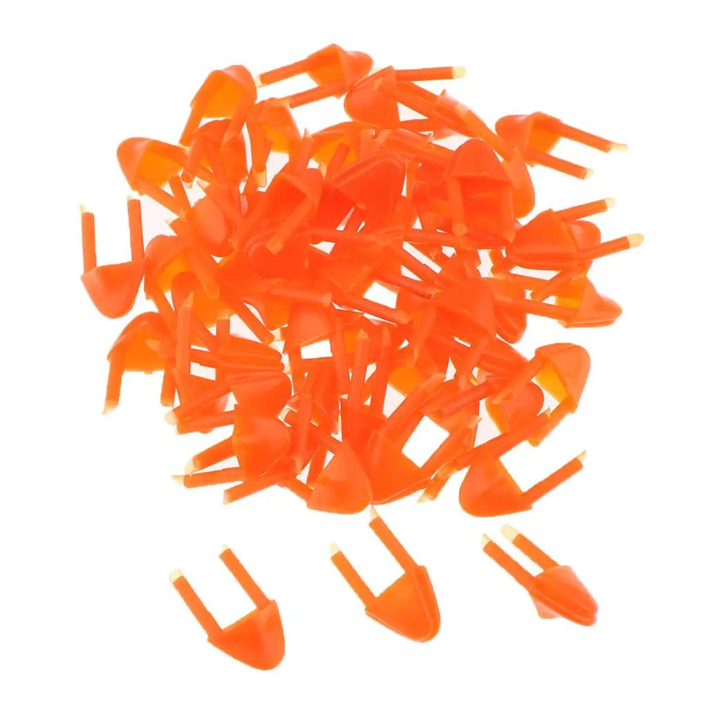 Bag of 100 Pieces Plastic Eyes Nose, for Bear Doll Stuffed Animal 12mm, Orange