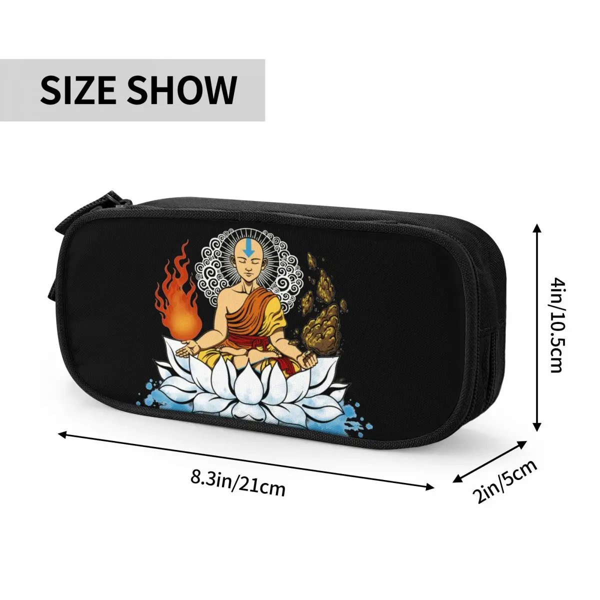 Enlightenment Pencil Cases Cute Avatar The Last Airbender Pen Bag Student Big Capacity Students School Cosmetic Pencil Pouch