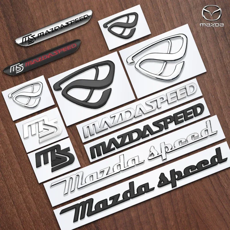 Auto Metal For MS MAZDASPEED Grille Logo Mazda 3 6 CX-3 CX-4 CX-5 CX-7 CX-9 Car Styling 3D Badge Lettering Decals Trunk Sticker