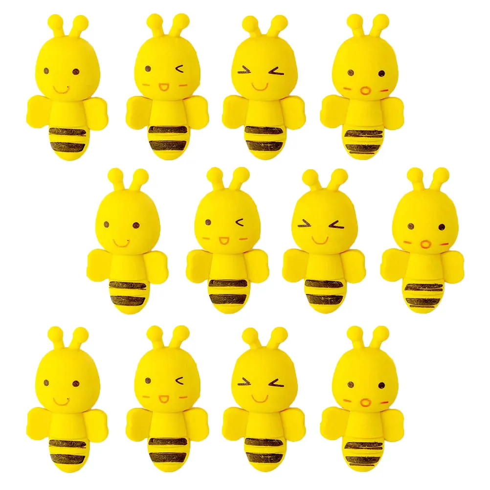 

36 Pcs Bee Eraser Erasers for Kids Block Cute Animal Shape Cartoon Christmas Child