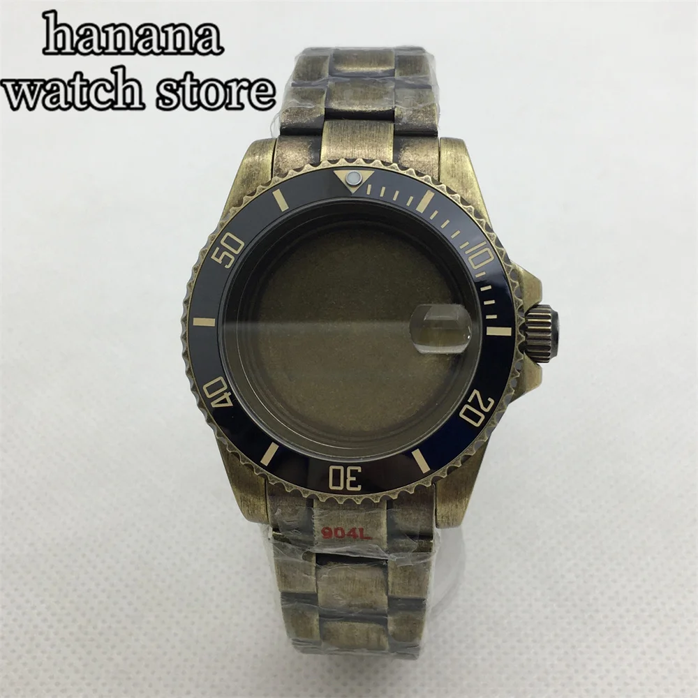 Bronze diving case 40mm sterile case bezel water-resistant 10ATM sapphire glass suitable for NH34 NH35 ETA2824 PT5000 movement