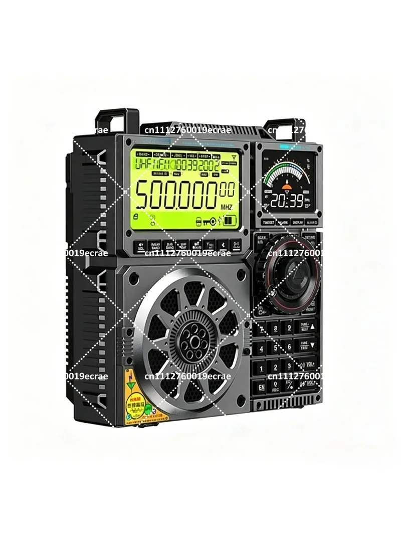 Portable Multi-Band Radio Receiver with 5000mAh Battery, FM MW SW Shortwave VHF UHF WB Aviation Band