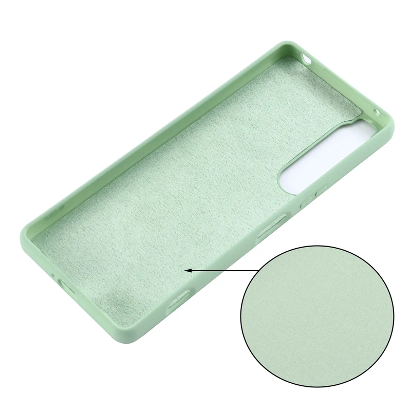 For Xperia 1 IV чехол Liquid Silicone Case For Xperia 10 IV Soft TPU Gel Rubber Protective Back Cover