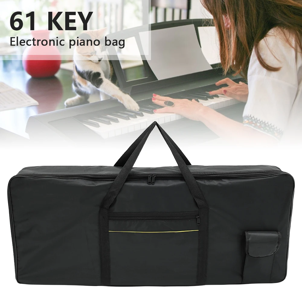 61 Key Keyboard Bag Instrument Thicker Nylon 61 Key Keyboard Bag Waterproof Electronic Piano Cover Case for Home Outdoor Travel