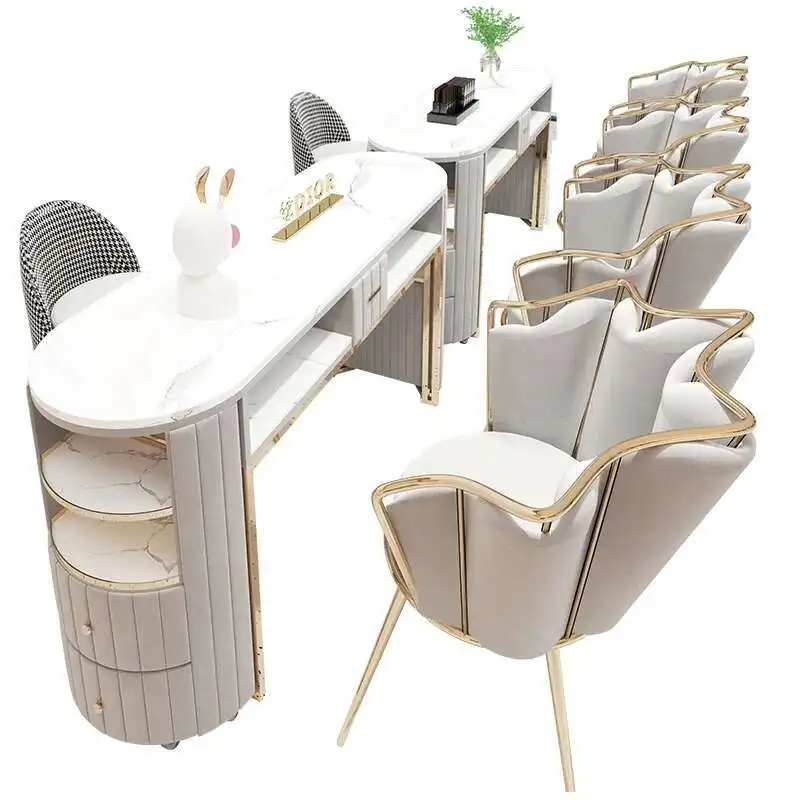 

Stores Display Nail Tables Luxury Nordic Cute Makeup Modern Nail Tables Salon Minimalist Craft Nageltisch Commercial Furniture