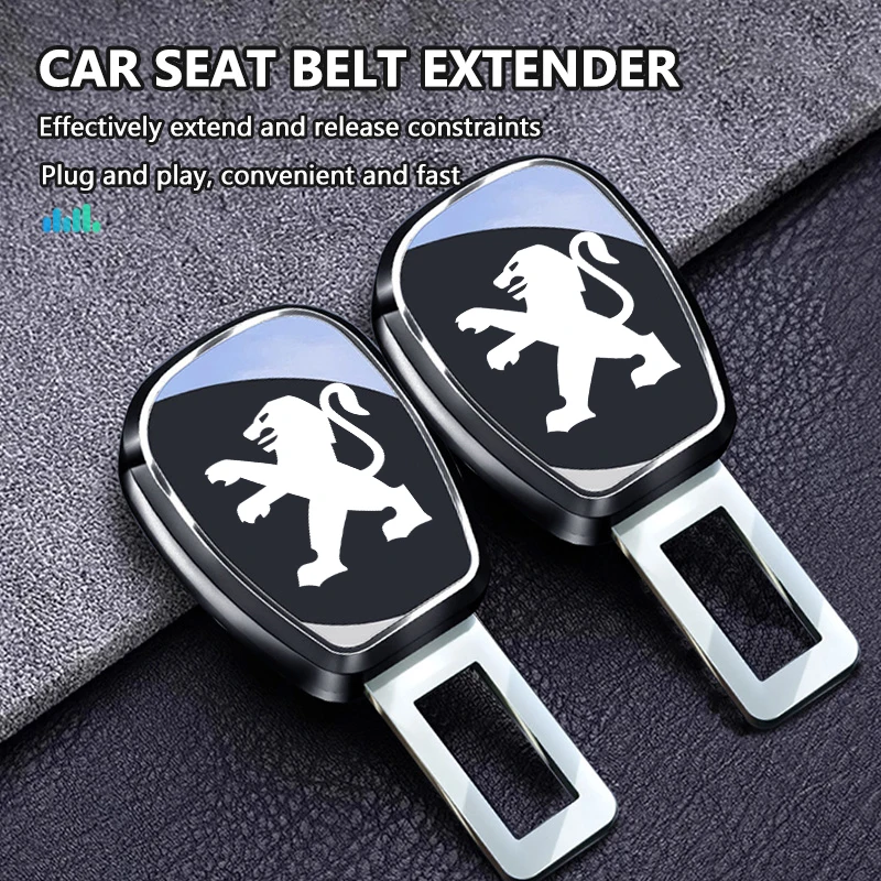 For Peugeot Car Seat Belt Buckle Plug Auto Safety Strap Extender 407 508 2008 207 208 107 5008 307 308 3008 206 106