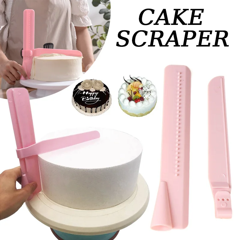 Cake Scraper Adjustable 1pc Plastic Cake Turntable Kitchen Baking Tools DIY Mold Cake Decorating Tools Pastry Tools VIE LENTE