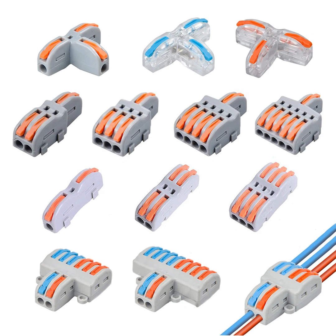 1/5/10 PCS 1 in Multiple Out Fast Wire Connectors Universal Compact Splitter Wiring Cable Connector Push-in Terminal Block