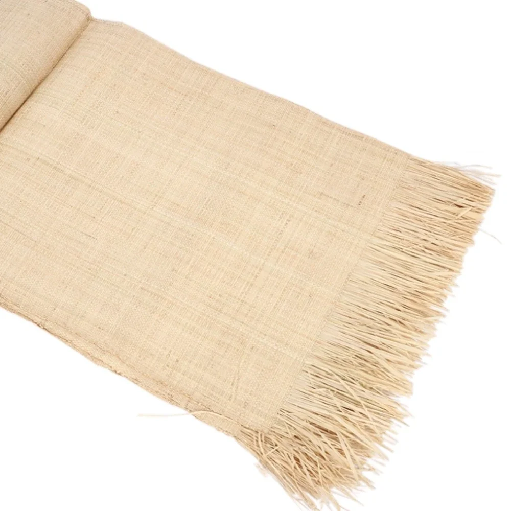 Natural Real Raffia Mat Handmade Weaving Rope Rattan Material Webbing For Home Furniture Chair Table Decoration Like Rattan