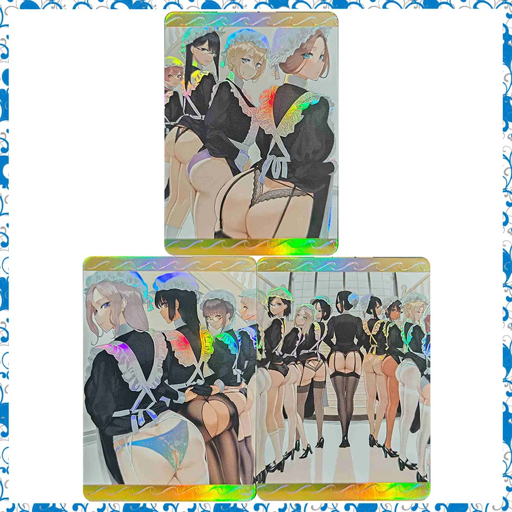 

3 шт./компл., аниме «История богини», «сделай сам», «ACG Anby Demara Kirigaya Touko Futaba», блестящая коллекционная открытка премиум-класса, подарок на Рождество и день рождения