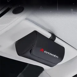 Car Sun Visor Storage Box Storage Bag Glasses Sunglasses Case Holder for Citroen C3 C4 C2 X7 C5 Berlingo Xsara Picassoe Interior