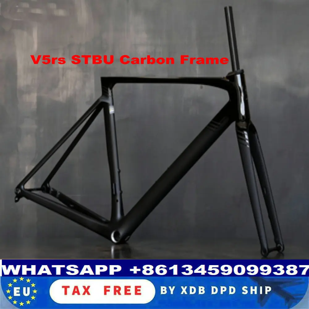 

V5rs STBU Black Violet Carbon Road Frameset Full Internal Routing Disc Brake Custom Paint Custom Logo