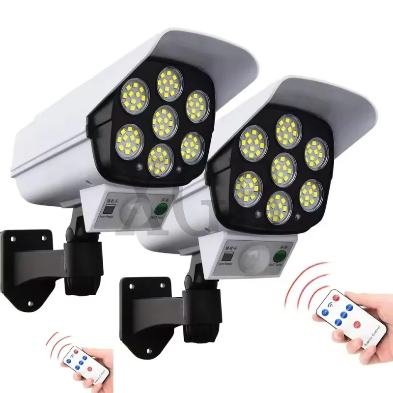 

77LED Solar Light Simulation Security Dummy Camera Motion Sensor Outdoor Night Light IP65 Waterproof Lamp 3 Mode For Home Garden