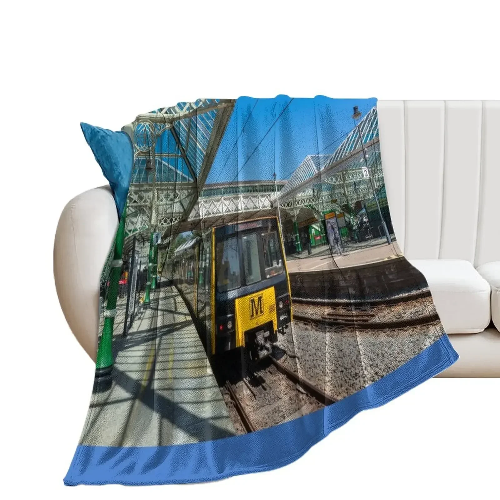 Tynemouth Metro Train Throw Blanket Loose Comforter Blankets