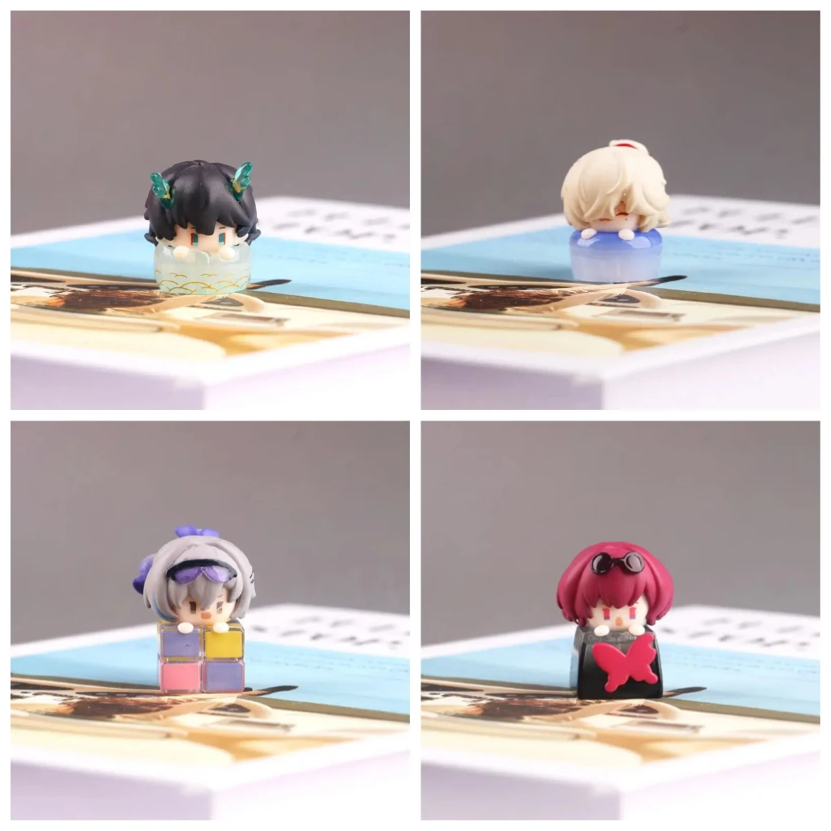 Honkai:Star Rail lindo llavero de dibujos animados Dan Heng Kafka Jing Yuan teclado mecánico de resina decorar accesorios de adorno regalo