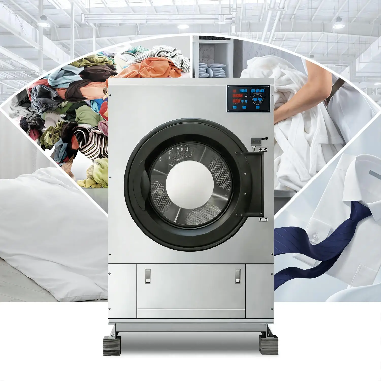 Clothes Dryer 12kg 15kg 20kg 25kg Coin Operated Laundry Drying Machine Single Tumble Dryer Gas Electric Heating