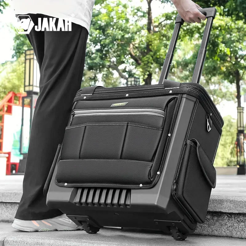 Jakah Multi-Functional Toolbox Bag - Large Capacity, Wear-Resistant, Thickened Trolley Bag for Tool Sets