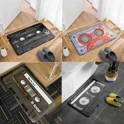 Retro Cassette Music Tape Floor Mat Multiple Choice Funny Entrance Door Mat Living Room Kitchen Non-Slip Carpet Bathroom Doormat